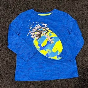 Old Navy Active Boys Go-Dry blue Football Athletic Shirt - size xs (5)